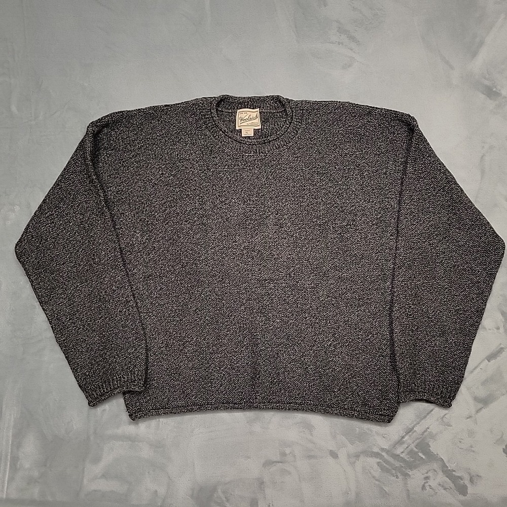 VTG Woolrich Sweater Women Extra Large Gray Wool Blend Knit Rollneck Made In USA